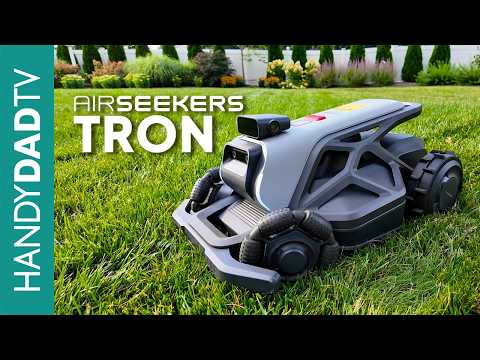 Airseekers belaidis vejos robotas su mulčiavimo funkcija Tron 2400m2, 300° AI Vision + NRTK video