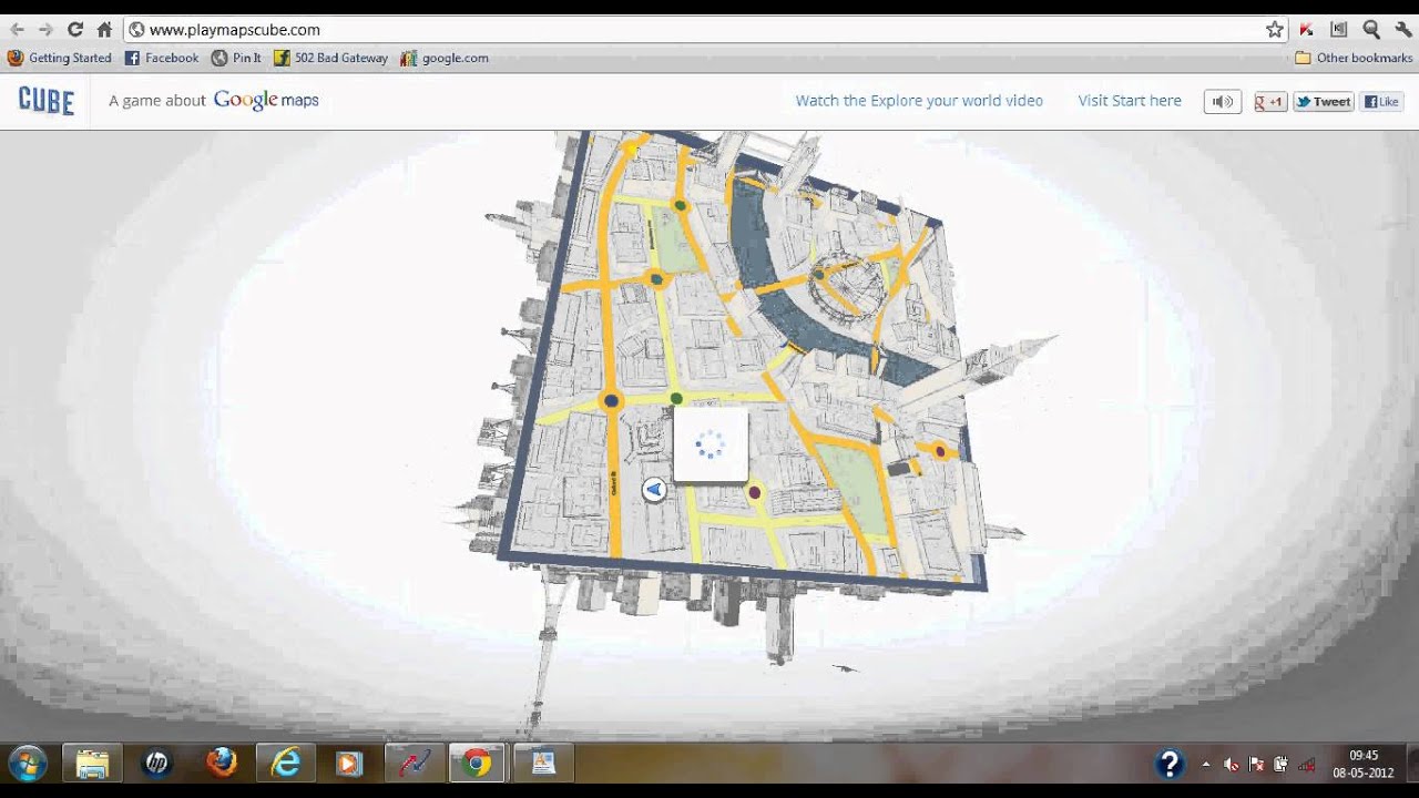 How to Play Google Cube on Google Maps?