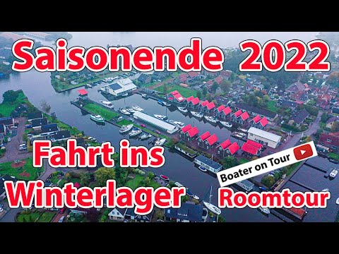 End of season 2022 - Boat trip to winter camp - Drone flight over Terherne - Boat tour at the end