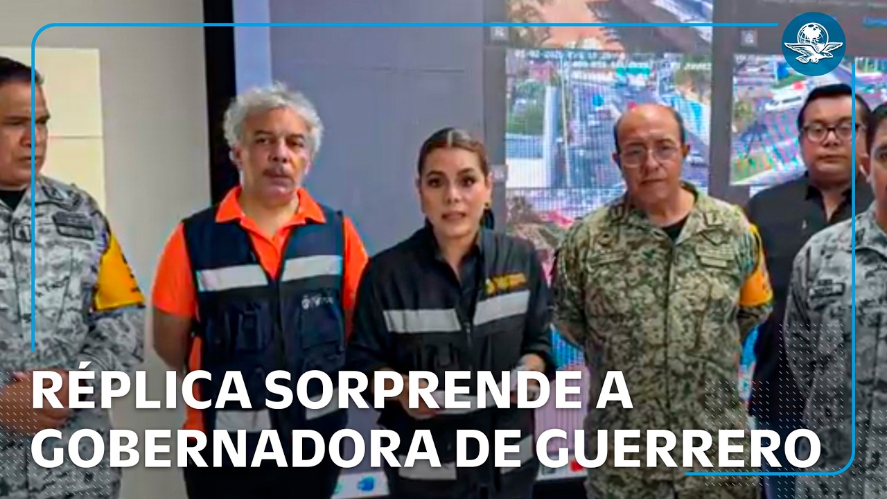 Réplica de sismo sorprende a Evelyn Salgado durante informe preliminar