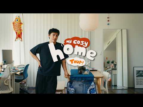 my bright & colourful home + office | apartment tour