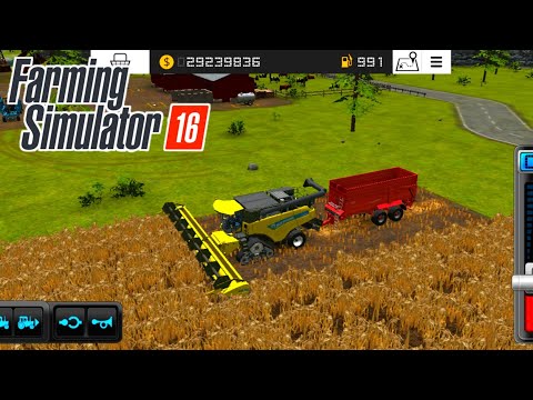 FS 16, Combine New Holland Big Harvester with Trolly Loading in Farming Simulator 16 | Timelapse