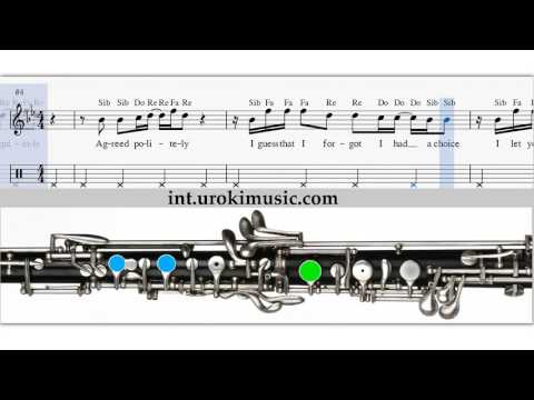 Lezioni di Oboe Katy Perry Roar Melodia Tutorial Spartito Imparare Insegnante Metodi Partiture