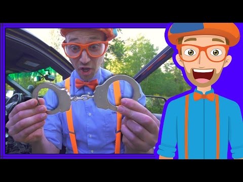 Blippi 叔叔帶你看警車 (Police Cars for Children with Blippi | Educational Videos for Kids)