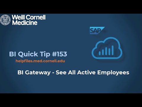 BI Quick Tip #153: How to view all active employees in the BI Gateway