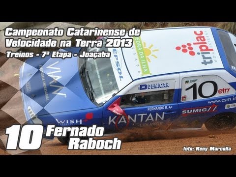 Fernando Raboch - Treino 7ª Etapa Catarinense de Velocidade na Terra 2013 - Joaçaba