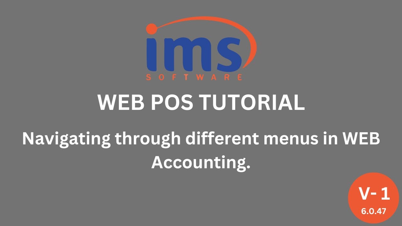Navigating through basic menus in WEB Accounting.