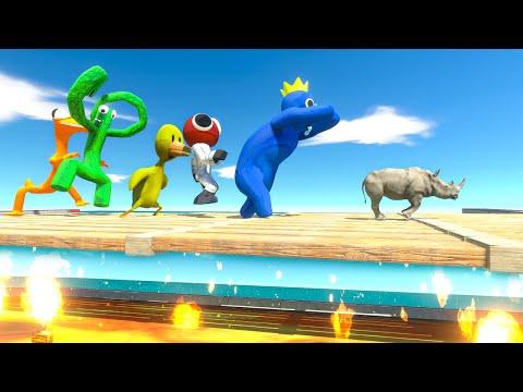Run Away from Rainbow Friends - Animal Revolt Battle Simulator