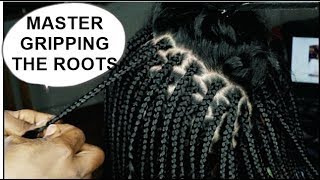 MASTER GRIPPING THE ROOTS OF BOX BRAIDS + CURLY THE ENDS HOW TO