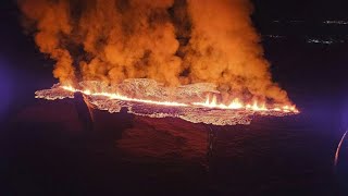 Abermaliger Vulkanausbruch: Lava und glühende Erdspalten auf Island