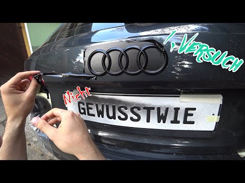 NichtGewusstWie - 1. Versuch ein FAIL - AUDI - EMBLEME mit SPRÜHFOLIE