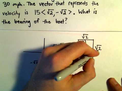 Word Problems Involving Velocity or Other Forces (Vectors), Ex 1