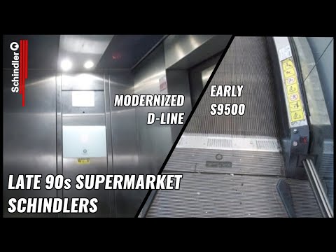Schindler D-Line (m. Atlas Schindler) Traction Elev. & S9500 Tdmll. - Supermarket, 85th Ave - GO, BR