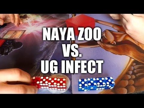 MtG - Naya Zoo vs. UG Infect (Modern Gameplay) [Deutsch]