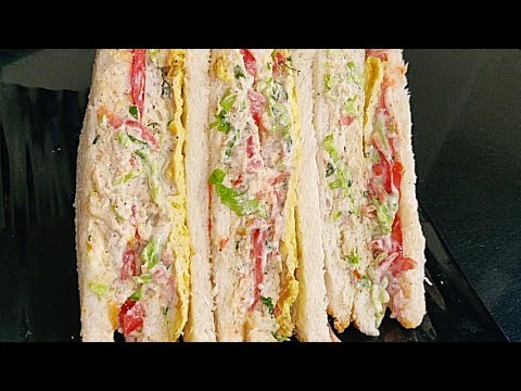 Chicken And Egg Sandwich - How to make Club Sandwich | Chicken Mayonnaise  Sandwich | Coleslaw Recip