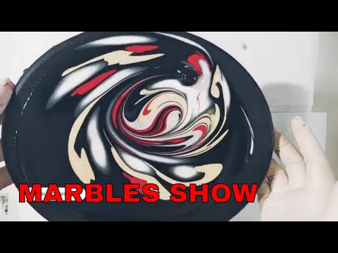 Painting With MARBLES ~ Beauiful Ghosty Triptih  #fluidart #art #acrylicpainting #abstractfluidart