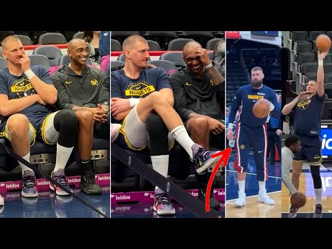 Nikola Jokic Laughs With Denver Nuggets Staff as He Slowly Gets Back in Shape | Nuggets vs Wizards