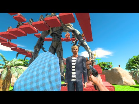 FPS EXTREME PARKOUR ON THE SCOURGE WITH OBSTACLES ALL UNITS - Animal Revolt Battle Simulator