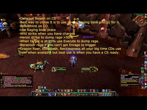 World of Warcraft: Fury Warrior PvE Dps Guide 5.4 MoP