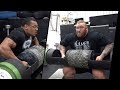 LARRY AND WORLDS STRONGEST MAN DO LOG PRESS!