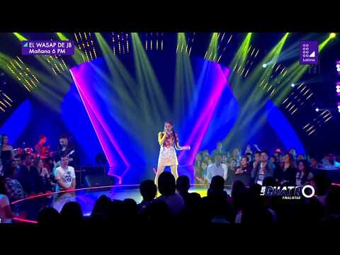 Renata Flores cantó "THE WAY YOU MAKE ME FEEL" (version quechua) en Los Cuatro Finalistas