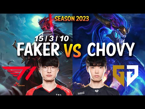 T1 Faker vs GEN Chovy - Faker YONE vs AURELION SOL Mid - KR Ranked