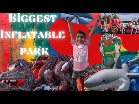 Biggest Inflatable park | USA | Tamil | Outdoor bounce park