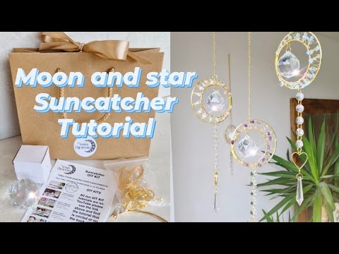 DIY suncatcher for beginners - how to make a crystal suncatcher moons and stars