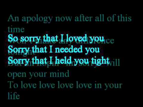 Sorry that i loved you - anthony neely karaoke