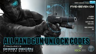 "Handgun Unlock CODES" Ghost Recon Future Soldier