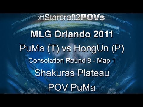 SC2 WoL - MLG Orlando 2011 - PuMa vs HongUn - CR8 - Map 1 - Shakuras Plateau - PuMa