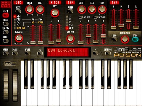 POISON-202 Vintage Synthesizer - Update Demo - 50 NEW Epic Patches - iPad Demo
