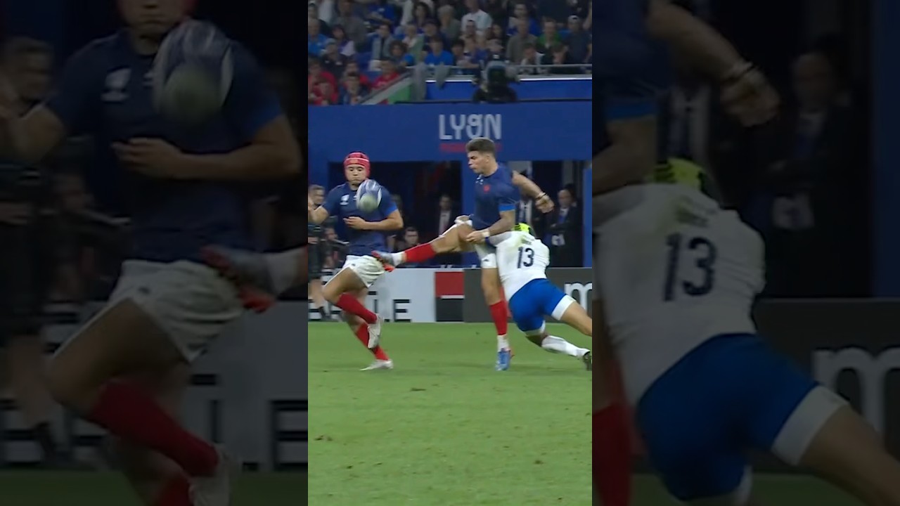 【ラグビー】今のラグビー界を牽引する司令塔の1人、マチュー・ジャリベールの神キック🇫🇷　#RWC2023 #shorts