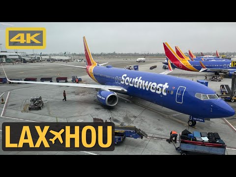 Southwest Airlines, Boeing 737-800, Los Angeles International Airport LAX to Houston Hobby HOU, 4K