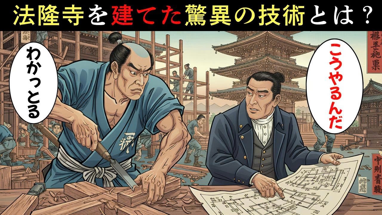 法隆寺はなぜあれほど精巧に作られたのか？異国の技術が交わった“江戸の大工の秘密”【江戸時代の庶民】【江戸好奇心】