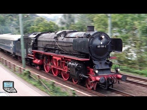 St. Goar [Sonderzug Spezial] mit E94 088 "Krokodil", 001 150 Dampflok und 111 001 in blau-beige