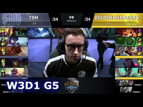 TSM vs Golden Guardians | Week 3 Day 1 of S8 NA LCS Spring 2018 | TSM vs GGS W3D1 G5