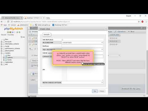 Learn Create Update view in phpMyAdmin - Mind Luster