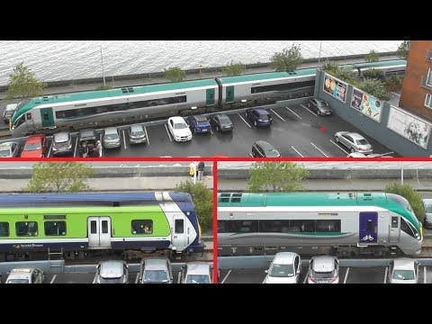 Irish Rail 22000 Class Intercity and 29000 Class Commuter Trains - Wexford, Ireland