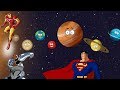 Planets Of Solar System Planets Song For Kids With SuperHeroes