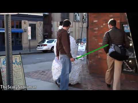 Funny Scary Snowman Hidden Camera Practical Joke Top 50 Of All Time 2020