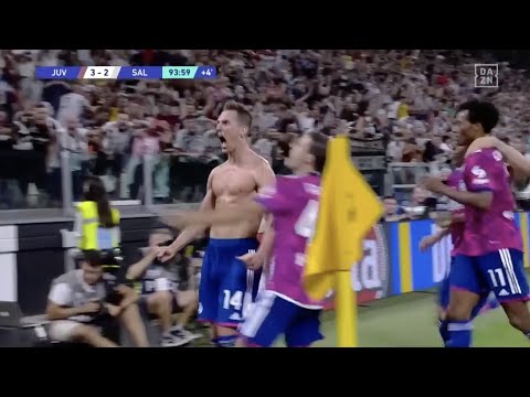 Siegtreffer 94., Gelb-Rot für den Torjubel, VAR-Check, Tor annulliert - Chaos bei Juve | DAZN