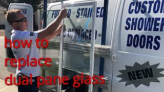How to replace dual pane glass ( insulated glass unit ) in a typical vinyl window.