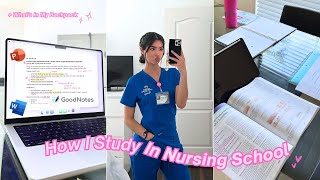 How I Study In Nursing School! study guide tutorial & what