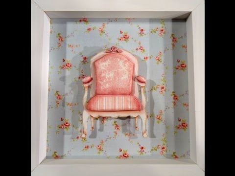 Decoupage - Cuadros con sillones - mdf - fibrofacil - porcelana fria