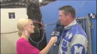 Nosy Horse Crashes Interview With Harness Racing Trainer Billy Mann
