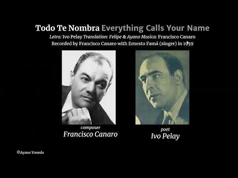 Todo Te Nombra (Everything Calls Your Name) Francisco Canaro - Ernesto Famá, 1939