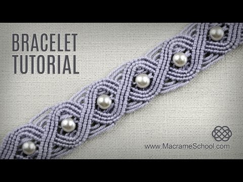 Macramé Double Wave Bracelet Beautiful Blue Danube by Strauss