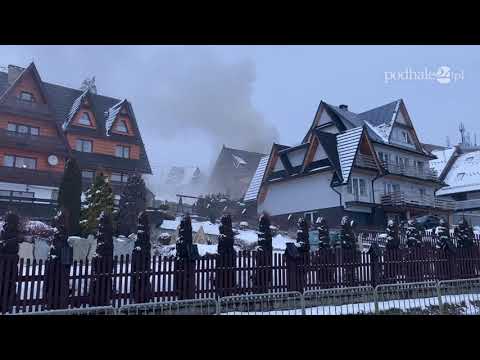 Pożar drewnianego domu w Bukowinie Tatrzańskiej