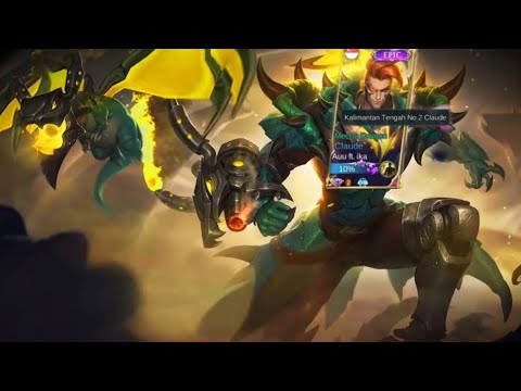 TOP GLOBAL CLAUDE GAMEPLAY BY Auu ft. ika| MOBILE LEGENDS BANG BANG |mecha dragon